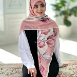 روسری نخی شادی تناژ صورتی گلبهی (جامانده)