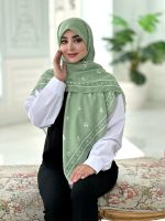 روسری نخی مدل بهارک سبز