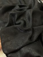 روسری نخ ابریشم ژاکارد مشکی مدل پوست ماری - Image 2