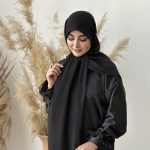 روسری مشکی مدل نخ سوزنی