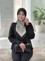 روسری مشکی ترک حریر کد۰۰۰۳