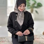 روسری مشکی ترک حریر کد۰۰۰۴