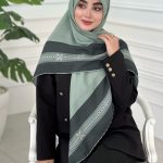 روسری نخی مدل شکیبا رنگ سبز