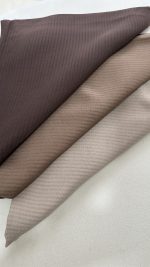 روسری نخ ژاکارد راه راه رنگ نسکافه ای - Image 2
