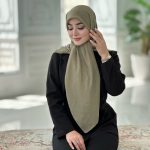 روسری نخ ژکاراد راه راه نگین دار ماچا