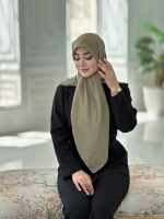 روسری نخ ژکاراد راه راه نگین دار ماچا