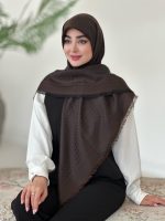 روسری ابریشم نخ ژاکارد مجلسی مدل روناک - Image 4