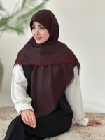 روسری ابریشم نخ ژاکارد مجلسی مدل روناک - Image 2