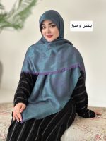 روسری نخ ابریشم ژاکارد مجلسی مدل رز - Image 14