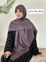 روسری نخ ابریشم ژاکارد مجلسی مدل رز - Image 2