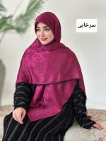 روسری نخ ابریشم ژاکارد مجلسی مدل رز - Image 5