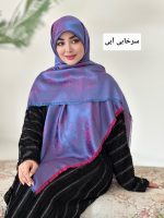 روسری نخ ابریشم ژاکارد مجلسی مدل رز - Image 6
