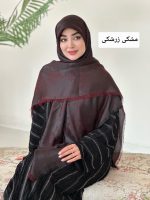 روسری نخ ابریشم ژاکارد مجلسی مدل رز