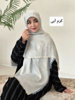 روسری نخ ابریشم ژاکارد مجلسی مدل رز - Image 8